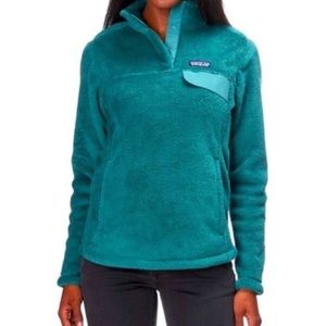 Patagonia Fleece Re-Tool Snap-T Pullover Size M Epic Blue (Teal)